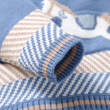 Blue Knit Baby Romper – Cosy & Unisex Style Bianca Australia