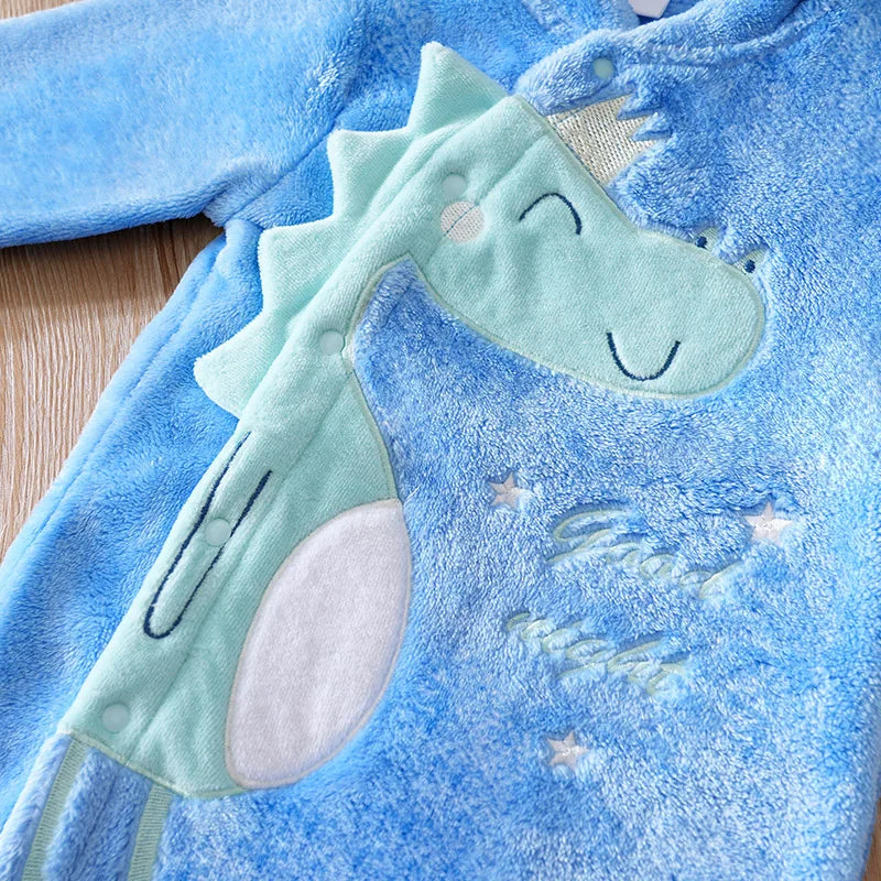 Baby Dino Romper – Warm & Plush 3D Design Bianca Australia
