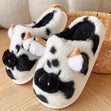Cow Print Plush Slippers Bianca Australia