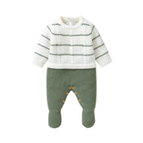 Footed Knit Baby Romper – Striped & Cosy Fit - Bianca Australia
