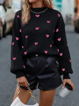 Greta | Kawaii Y2K Heart Embroidered Sweater Bianca Australia