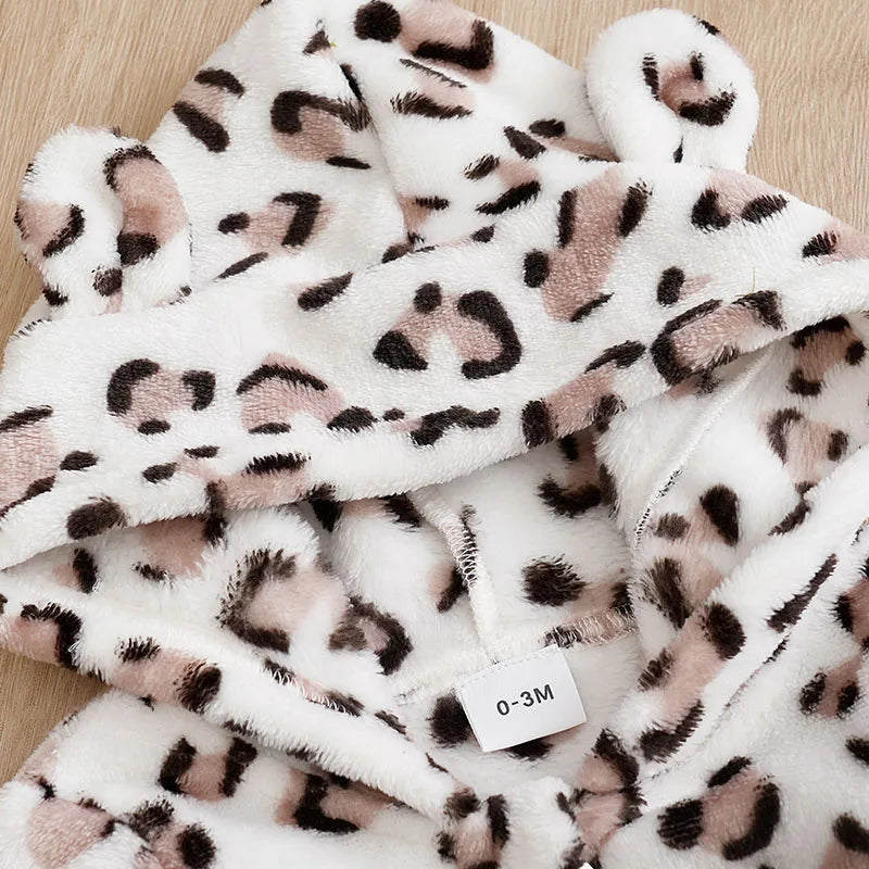 Winter Leopard print Clothes Spring Flannel Baby Boys Girls Clothing Cartoon 0-18 months Newborn Baby Newborn Long Sleeve Soft Bianca Australia
