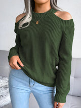 Isla | Off-Shoulder Knit Sweater in Solid Colour Bianca Australia