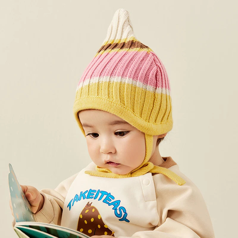Colourblock Kids Beanie with Earflaps Bianca Australia