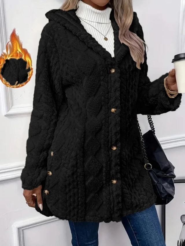 Kiera | Elegant Longline Winter Buttoned Cardigan Coat Bianca Australia