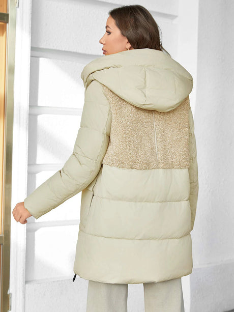 Jade | Short Plush Hooded Parka Bianca Australia