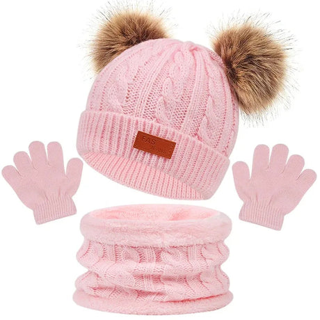 Baby Winter Knit Set – Hat, Scarf & Mittens Bianca Australia