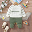 Footed Knit Baby Romper – Striped & Cosy Fit - Bianca Australia