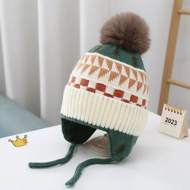 Cute Winter Hat with Pom & Smile Lining Bianca Australia