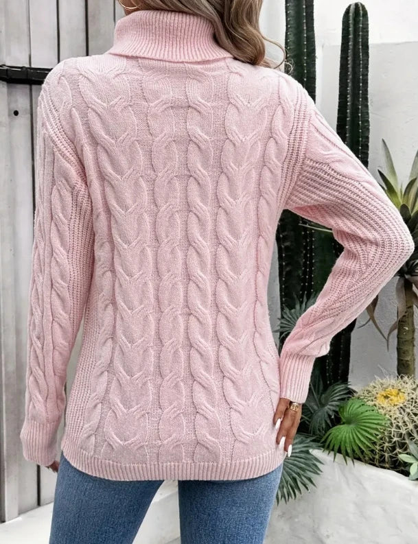 Hazel | Triblock High-Neck Sulfet Sleeve Sweater Bianca Australia