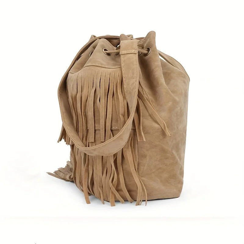 Soft Velvet Tassel Shoulder Bag Workoutry