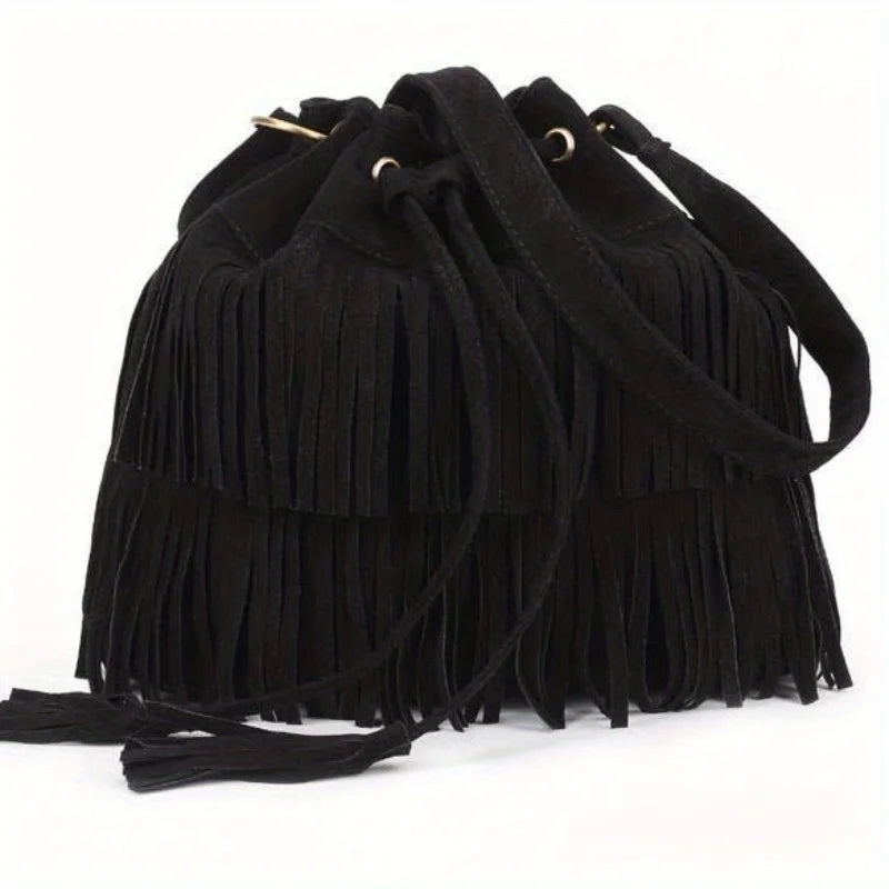 Soft Velvet Tassel Shoulder Bag Workoutry