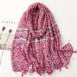 Xenia | Polka Floral Viscose Fringe Scarf Bianca Australia
