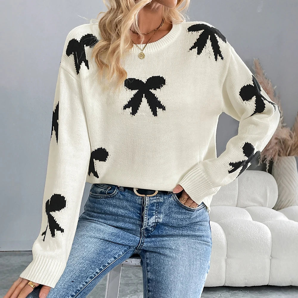 Nina | Bow-Tie Detail Knit Sweater Bianca Australia