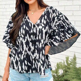 Plus Size Polka Dot V Neck Cardigan