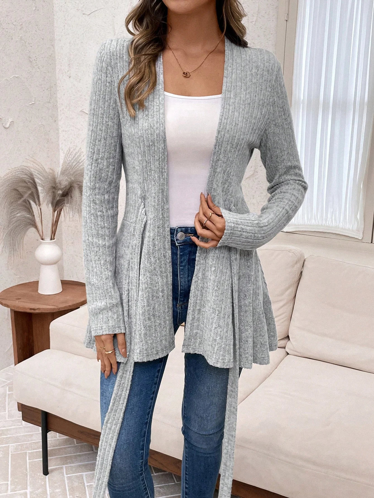 Selene Lace-Up Knit Cardigan 2