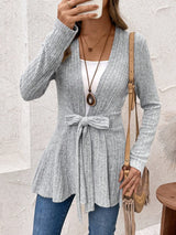 Selene Lace-Up Knit Cardigan 3