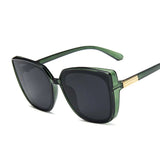 Luxury Cat Eye Sunglasses – Oversized Black Frame Workoutry