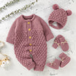 Newborn Knit Ensemble – 4Pcs Warm & Unisex - Bianca Australia