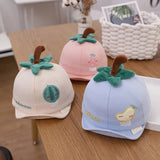 Fruit Embroidered Baby Cap – Summer Soft Brim Bianca Australia
