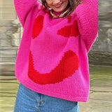 Uma | Boho Smiley Oversized Knit Sweater Bianca Australia