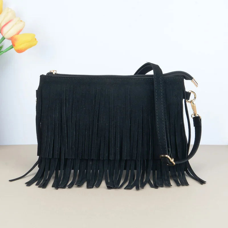 Boho Tassel Crossbody Bag – Vintage Style Workoutry