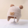 Cartoon Bear Knit Hat – Ear Protection for Babies Bianca Australia