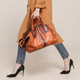 Vintage Leather Shoulder Bag – Large Capacity Workoutry