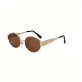 Trendy Oval Metal Sunglasses Workoutry