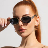 Retro Metal Rectangle Sunglasses Workoutry