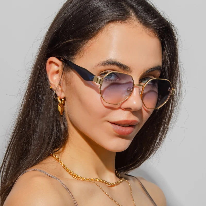 Luxury Polygon Metal Sunglasses Workoutry