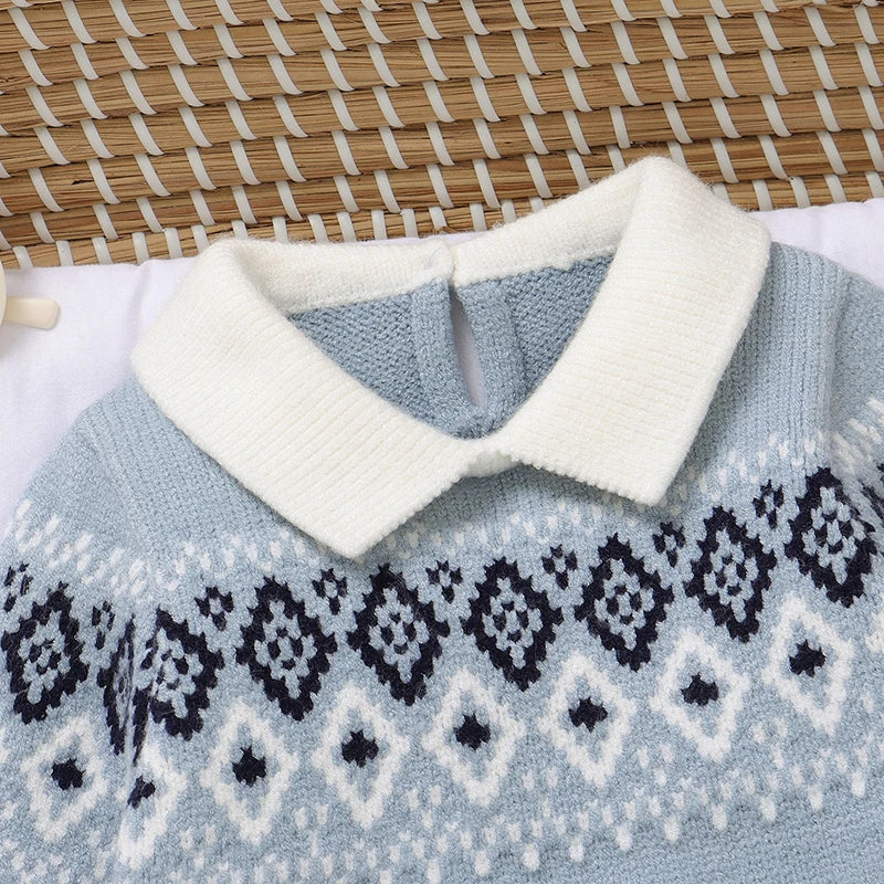 Patterned Baby Romper – Long Sleeve & Cosy Fit - Bianca Australia