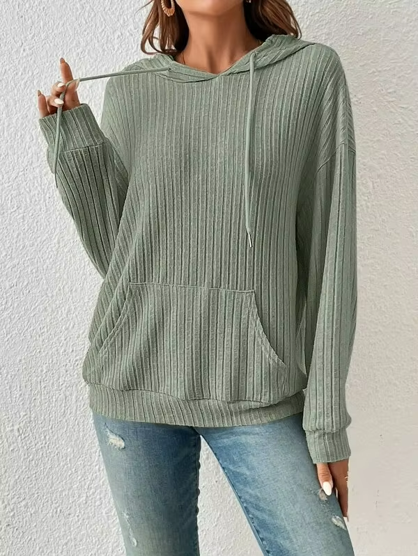 Sienna Striped Knit Hoodie 2