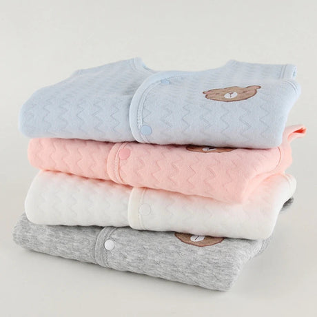 Soft Cotton Quilted Baby Vest with Bear Patch – Winter Warm 1