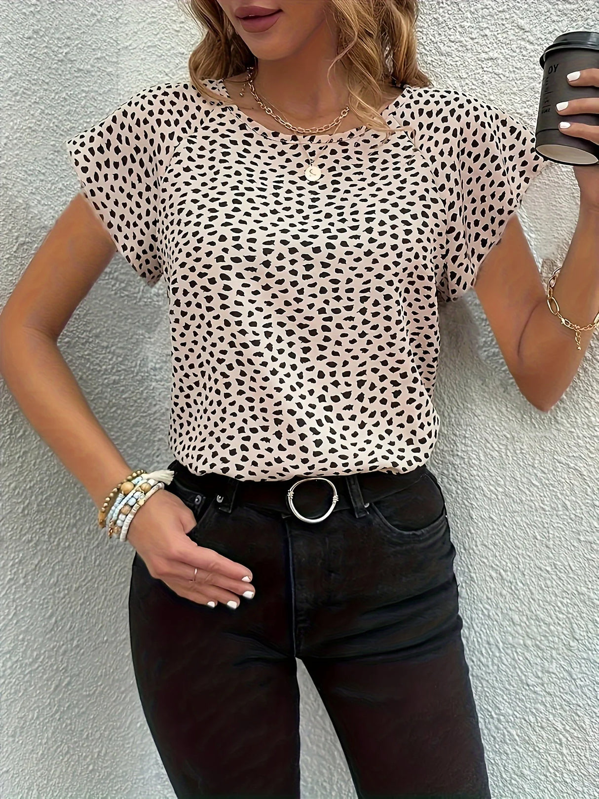 Spotted Butterfly Sleeve T-Shirt 2