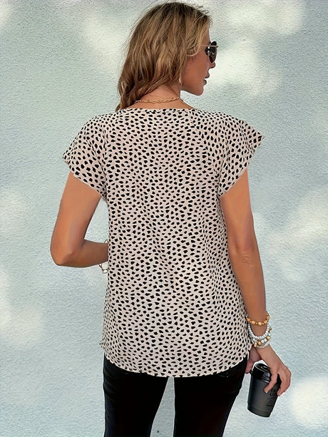 Spotted Butterfly Sleeve T-Shirt Back