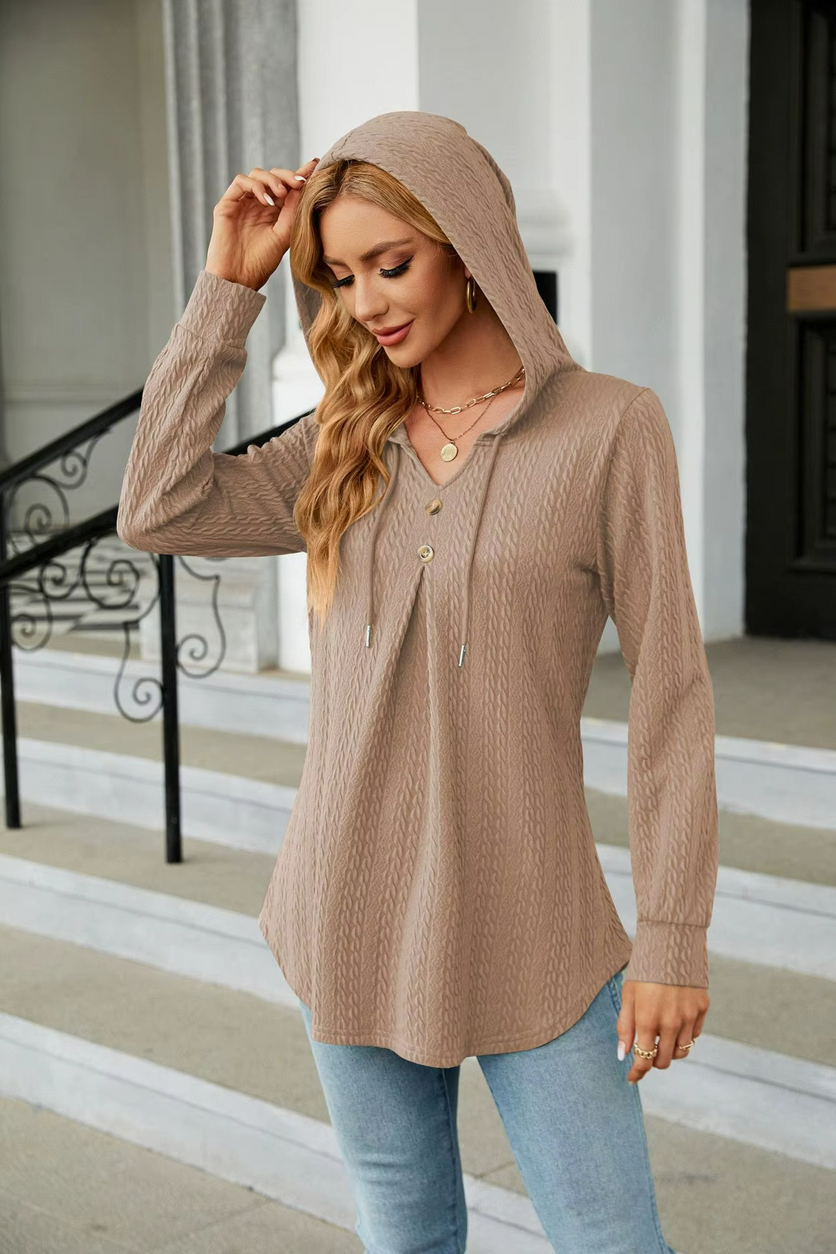 Stella V-Neck Hoodie 3