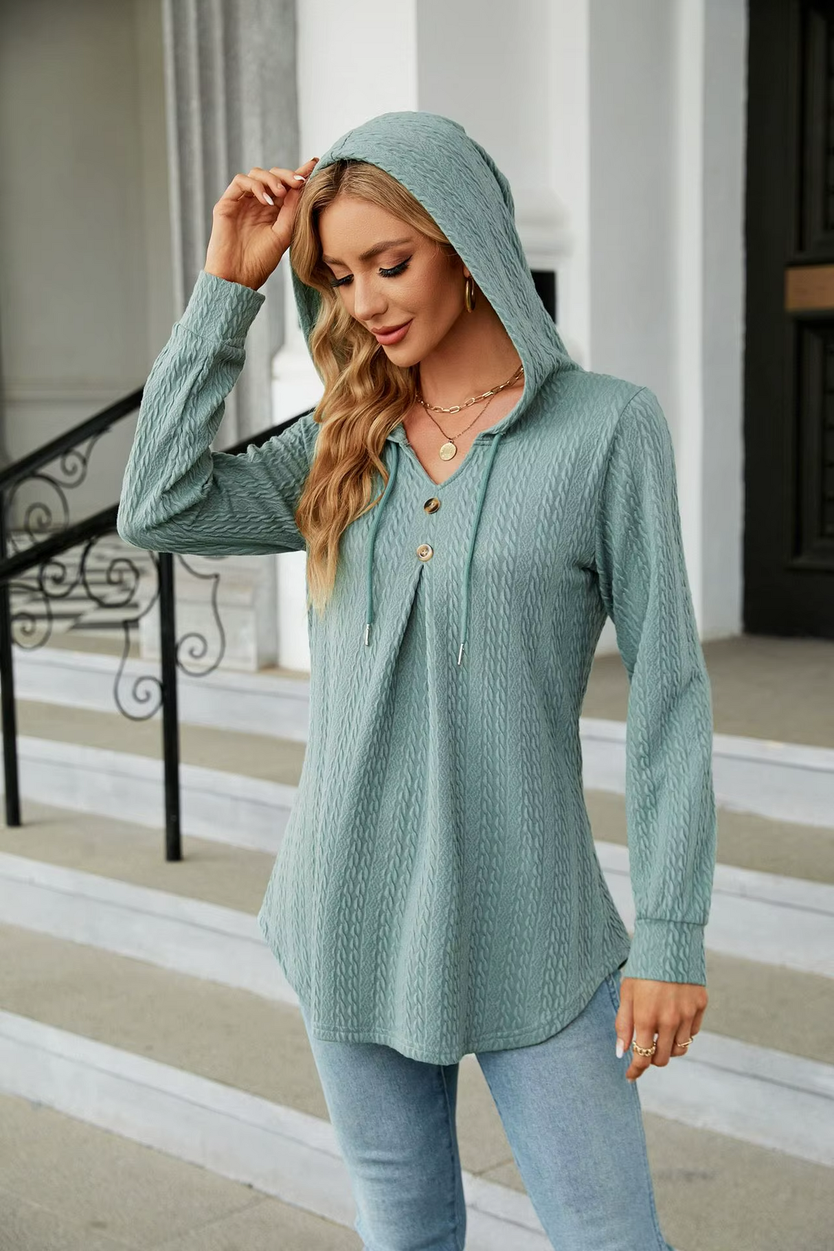 Stella V-Neck Hoodie 5