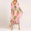 Tropical Drop Shoulder Coconut Print Dress 2