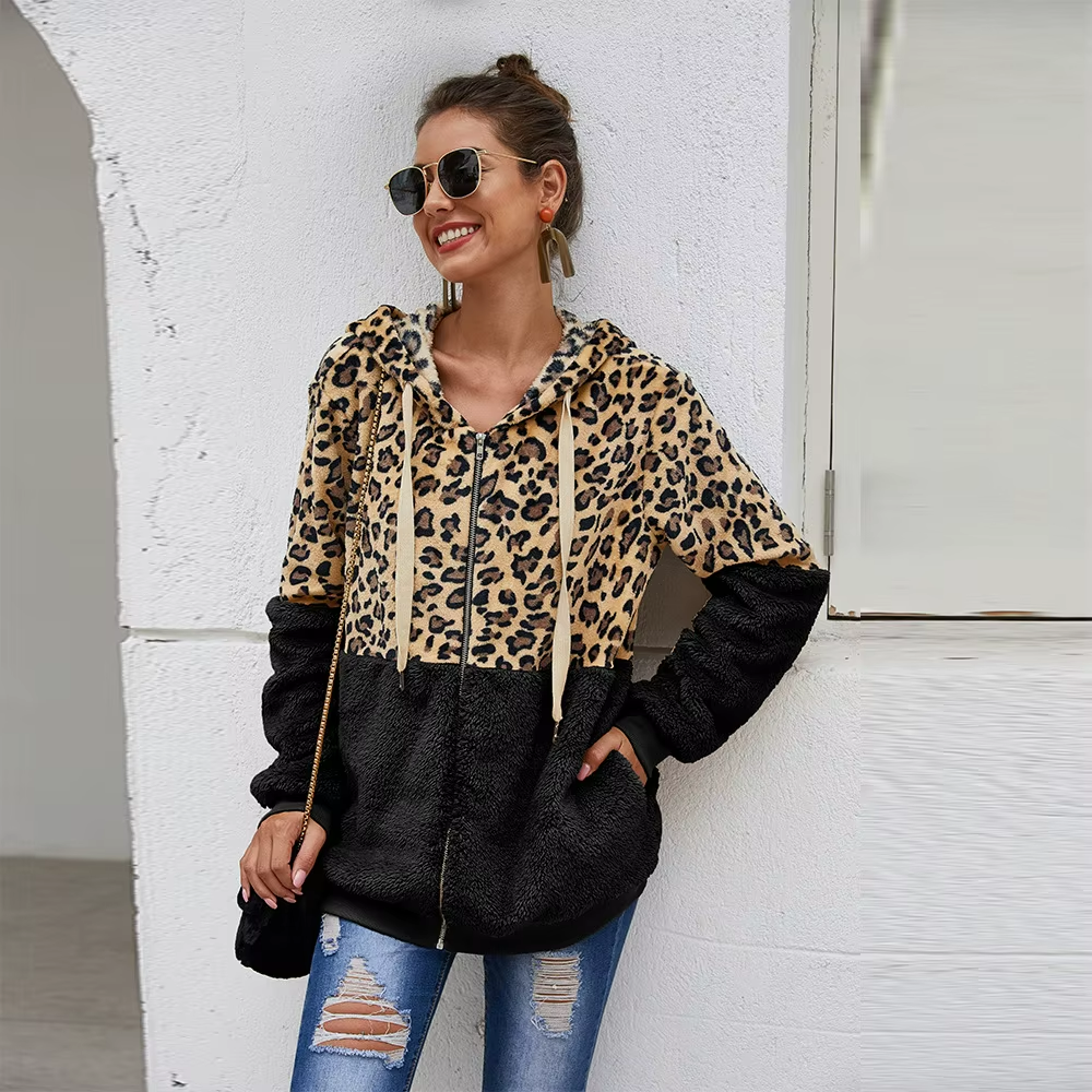 Uma Half-Zip Leopard Hoodie 3