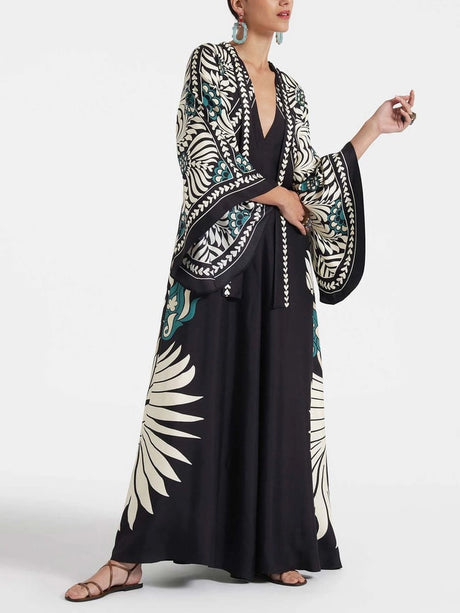 Unique Flowing Floral Maxi Dress 1