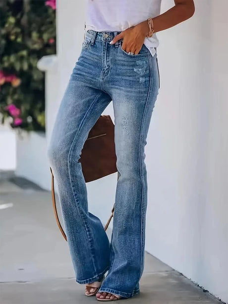 Ursula Thermal High-Waist Denim