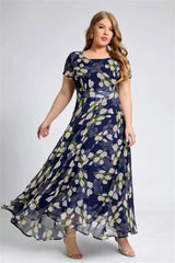 Vintage Floral Chiffon Dress 2