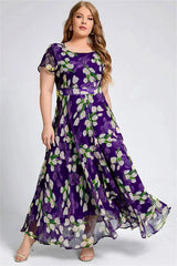 Vintage Floral Chiffon Dress 3