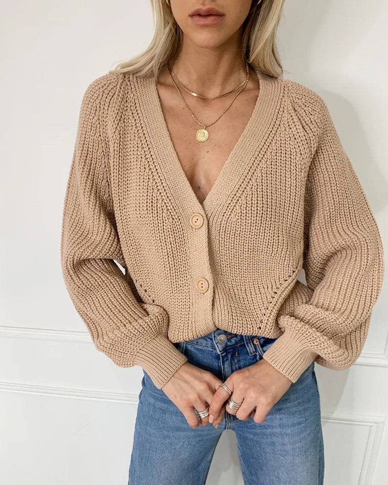 Vivienne Lantern Sleeve Cardigan