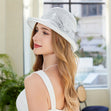 Elegant Organza Wide Brim Hat Workoutry