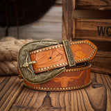Western PU Leather Belt – Cowboy Style Workoutry