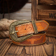 Western PU Leather Belt – Cowboy Style Workoutry