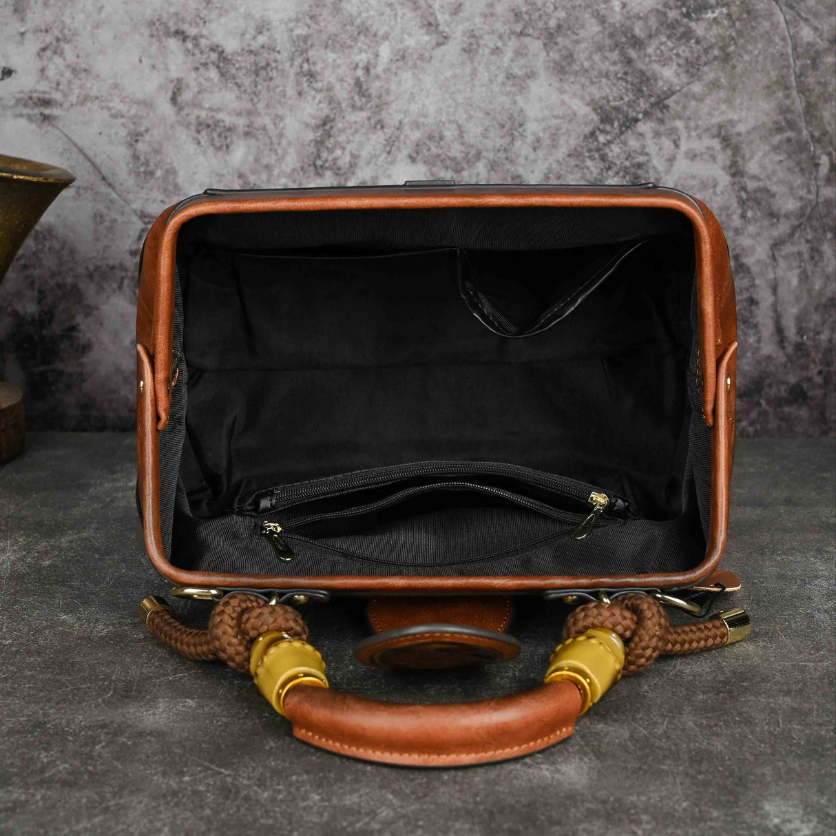 Handcrafted Vintage Embossed Leather Bag Workoutry