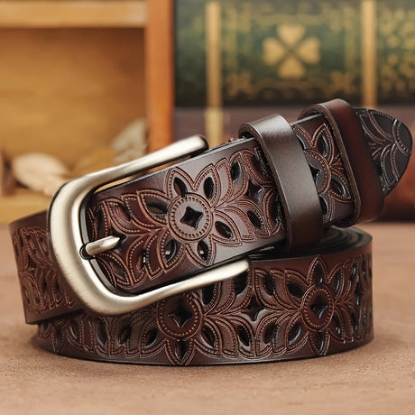 Vintage Black PU Leather Belt – Waterproof & Durable Workoutry